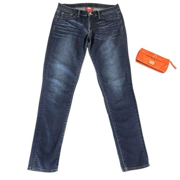 Lucky Brand Women's Skinny Jeans Size 10 30 Dark Blue Denim Lightweight Casual - Picture 2 of 14